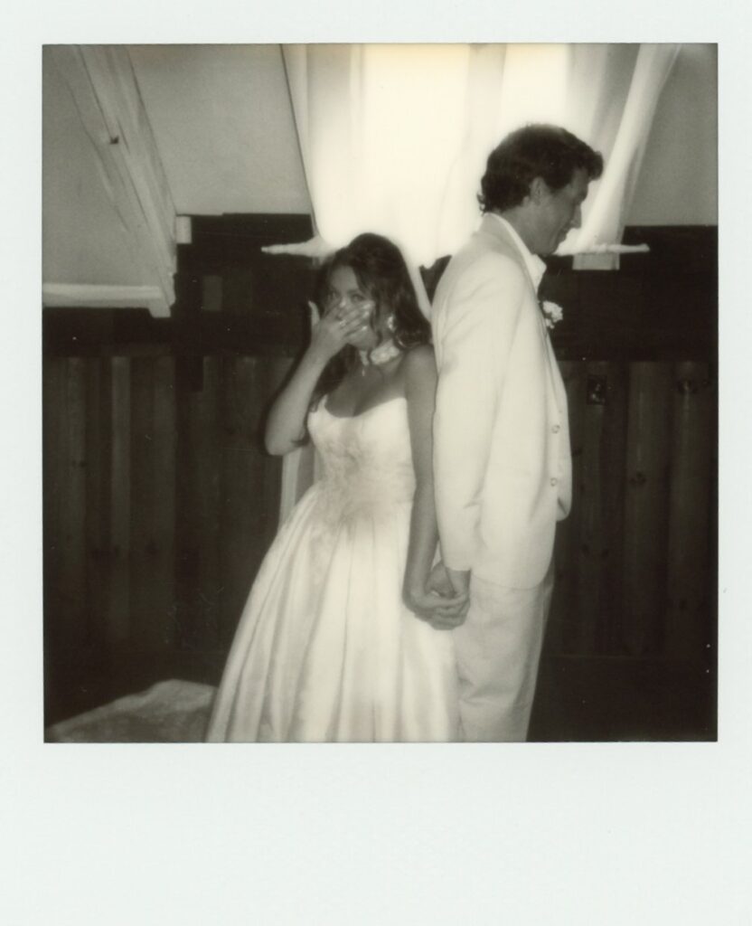 bride and groom candid shot at their wedding reception venue in nashville