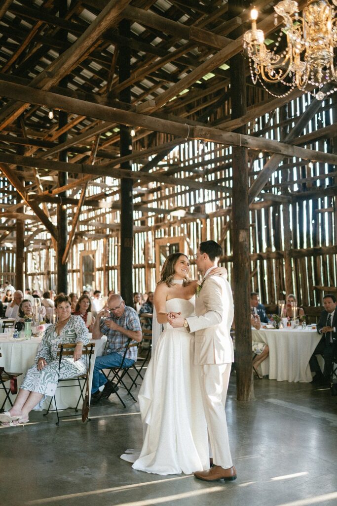 bride and groom dancing at their ​nashville wedding venue