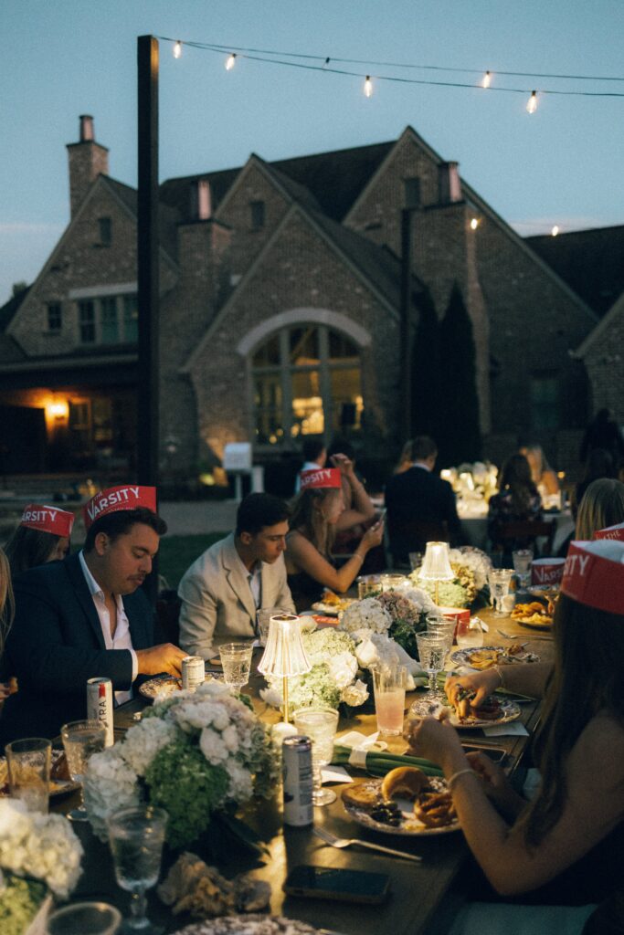 outside seating at a nashville wedding