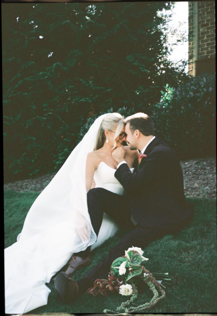 photograph of bride and groom sharing an intimate moment alone at their nashville wedding